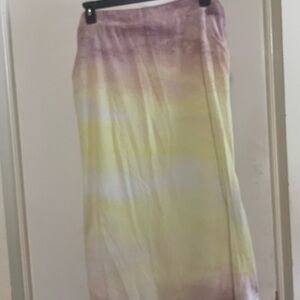 Elegant Gradient Skirt - Yellow and Pink